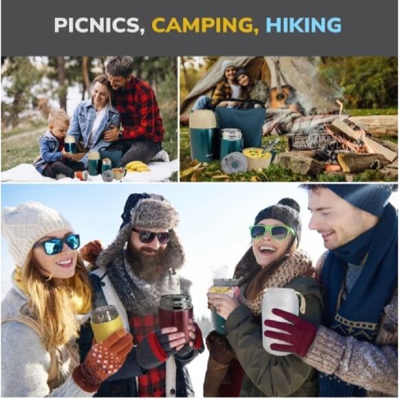 Insulated Food Jar for Hot Food in a Bag - 15 & 21 Oz Soup Lunch Box Container - Picture 6 of 6